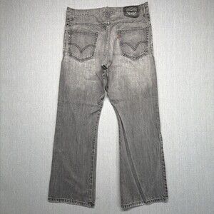 Vintage Levis 517 Bootcut Jeans Men's 34x30 Faded Black Denim Y2K